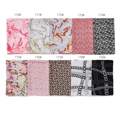 66 Colors Pearl Chiffon Printed Hijab Scarf New Fresh Small Floral Polka Dot Sunscreen Silk Scarf Shawl Turbans for Women Hijabs