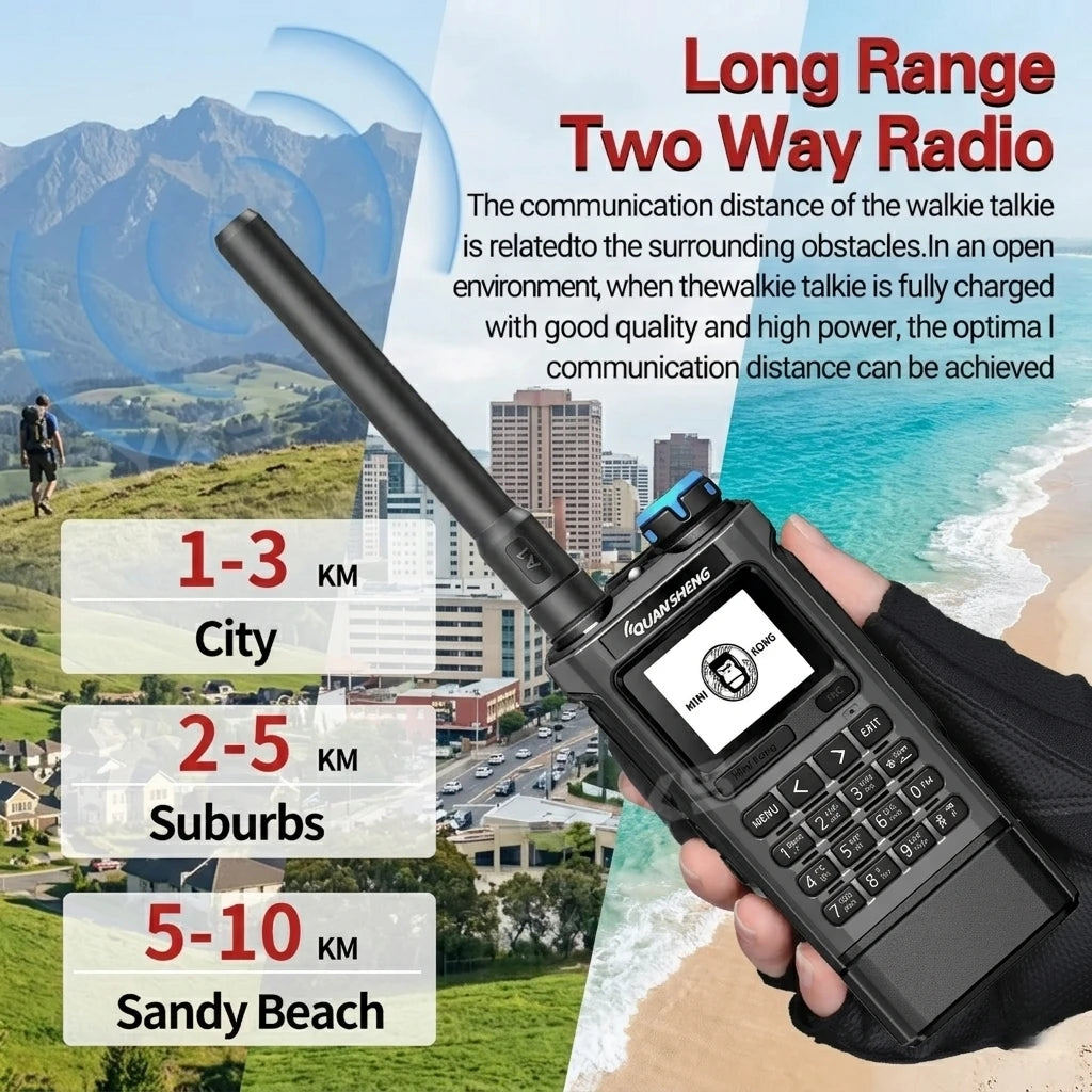 Quansheng K1 Kong Mini 5W Air Band 200Ch Communication Radio 10Km Long Range Walkie Talkie