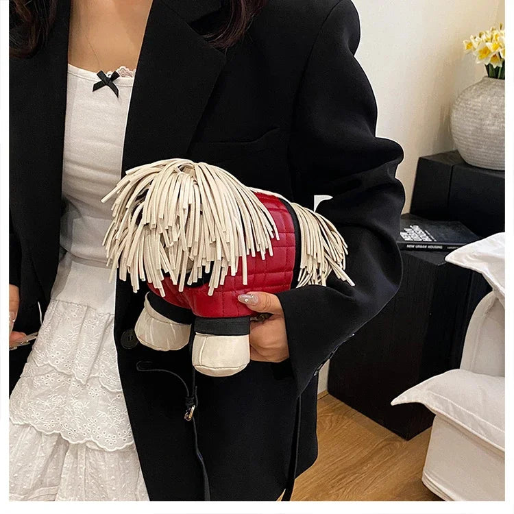 Unique Designer Purse and Handbags for Women Leather Shoulder Bag High Quality 3D Dog Shape Wedding Evening Clutch Bag Party Bag