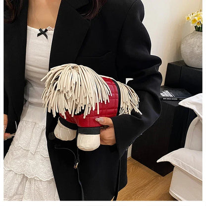Unique Designer Purse and Handbags for Women Leather Shoulder Bag High Quality 3D Dog Shape Wedding Evening Clutch Bag Party Bag