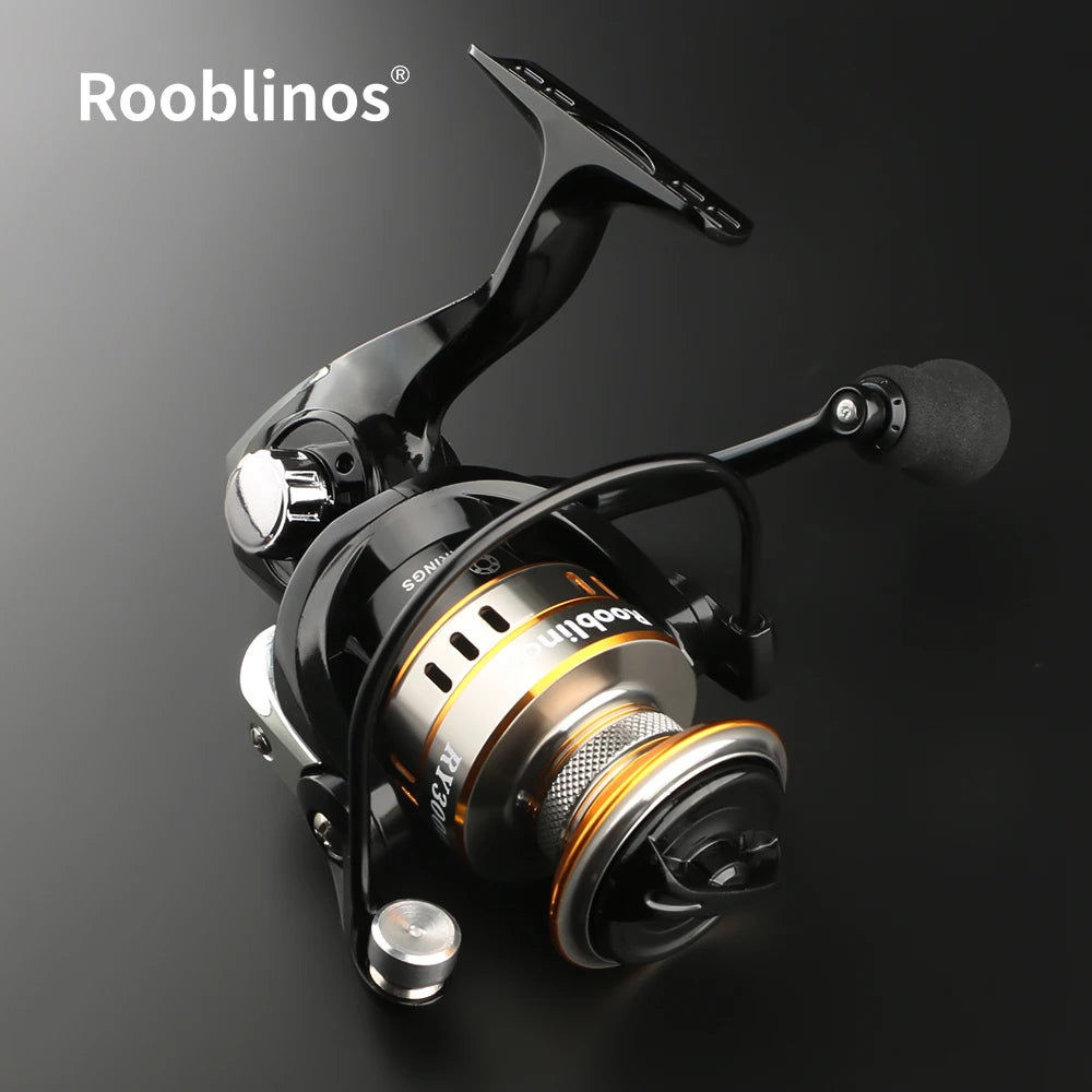 ROOBLINOS RY Spinning Reel, 5.2:1 Gear Ratio, CNC Machined Aluminum Spool, Smooth Powerful Fishing Reel for Fresh & Saltwater