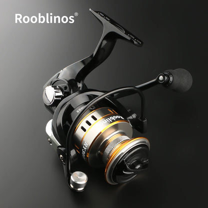 ROOBLINOS RY Spinning Reel, 5.2:1 Gear Ratio, CNC Machined Aluminum Spool, Smooth Powerful Fishing Reel for Fresh & Saltwater