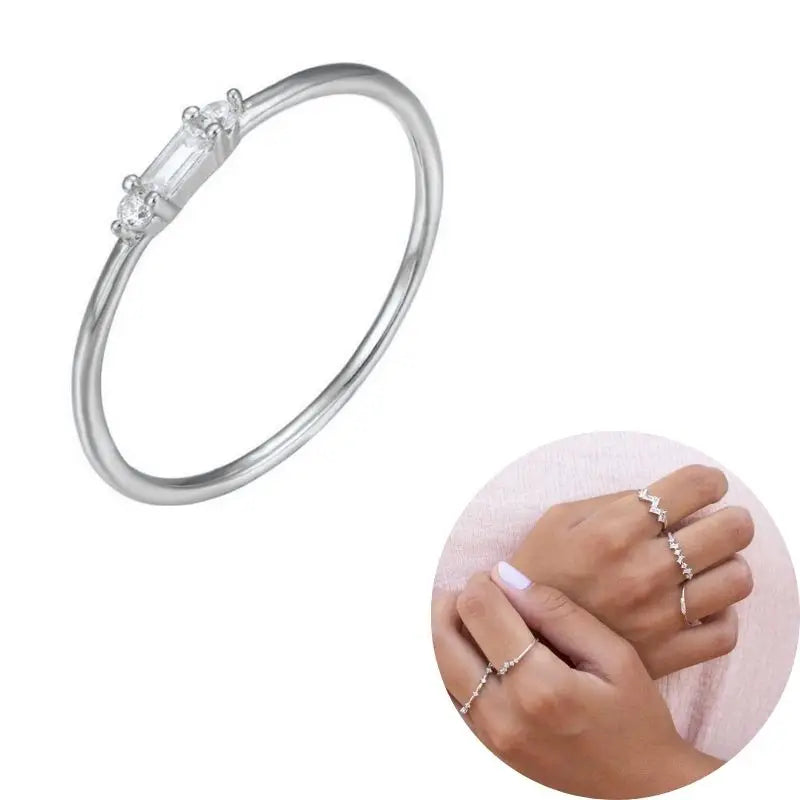 24K Gold Plated Colorful Crystal Gold Rings Turquoise Engagement Wedding Anniversary Ring Light Luxury Fashion Jewelry Gifts A40