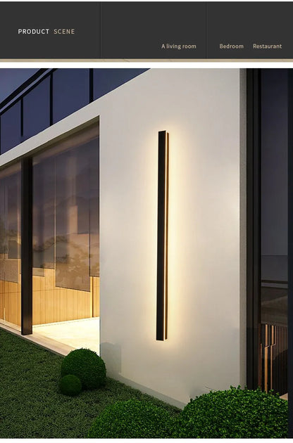 Outdoor Waterproof Wall Lamp LED Strip Background Wall Lamp Stair Garden Lamp Living Room Bedroom Bedside IP65 Wall Lights