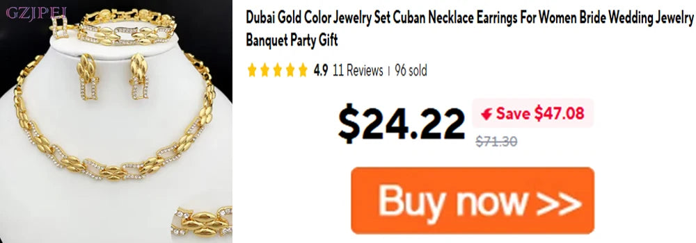 GZJPEI Elegant Crystal Zircon Jewelry Set For Women  Dubai Nigerian Bridal Wedding Party Jewellery Mother's Day Gift 2026 New