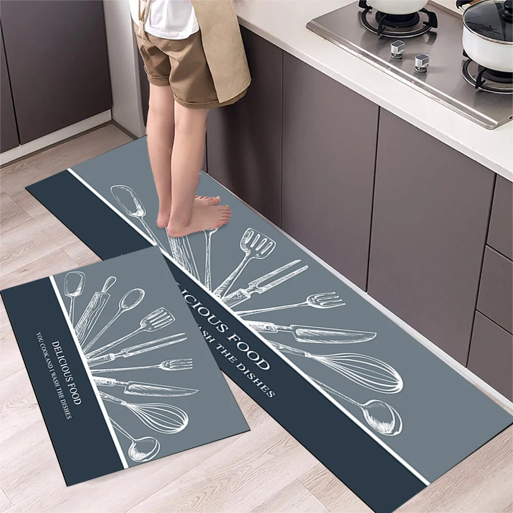 VIKAMA Kitchen Floor Mat Living Room And Bedroom Entrance Door Mat Home Decoration Laundry Room Corridor Long Small Carpet