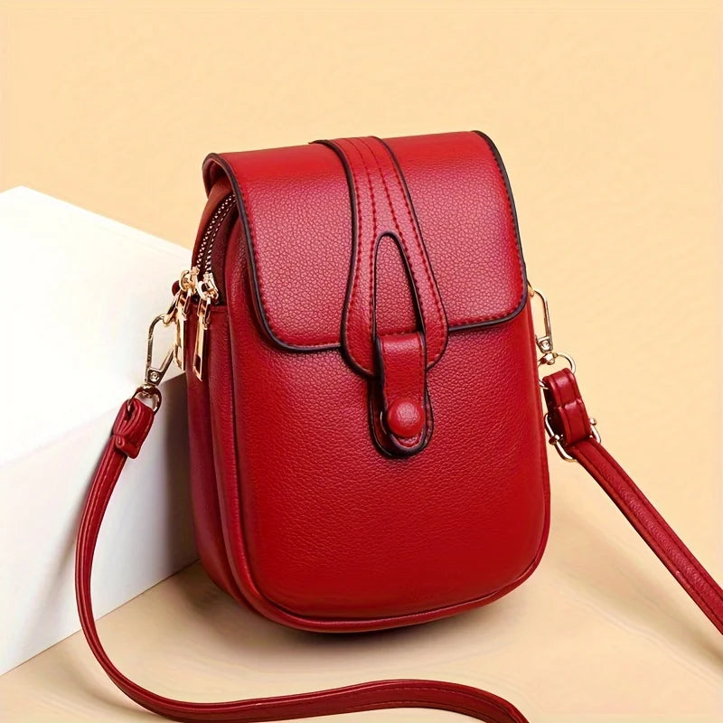 Stylish Flip Open Pu leather Crossbody Bags for Women Versatile Shoulder Purses Phone Pouch Pocket