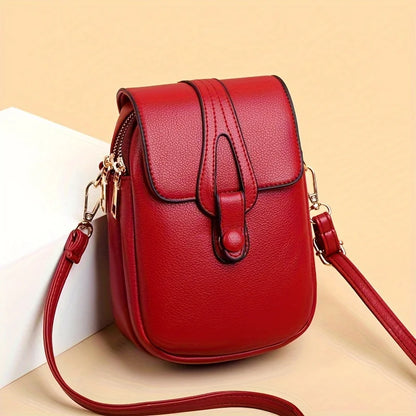 Stylish Flip Open Pu leather Crossbody Bags for Women Versatile Shoulder Purses Phone Pouch Pocket
