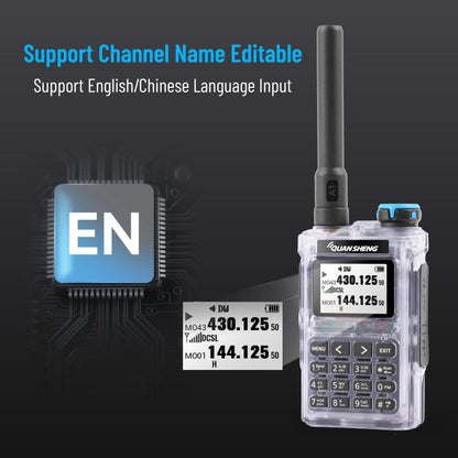 QUANSHENG UV-K1 Walkie Talkie  Air Band FM/AM Wireless Copy Frequency Type-C Charging NOAA Multi-Band For UVK5 K6 Two Way Radio