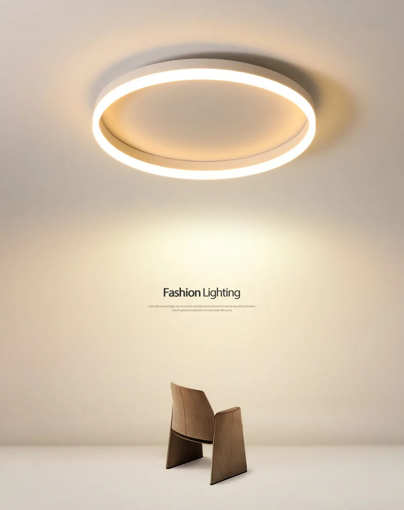 Modern Bedroom led Ceiling Lights Round Remote Control Dimmable led Living Room Ceiling Light White/Black Indoor Ceiling Lights