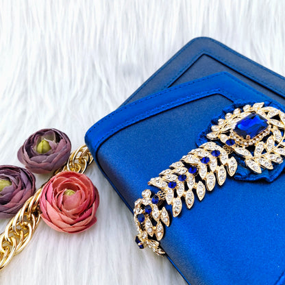 QSGFC Italian Popular Design Royal Blue Noble Three Dimensional Handbag Elegant High Heels African Ladies Shoe Bag Matching Set