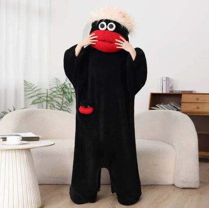 26 New Long Haired Tasmanian Devil Sad Frog Jumpsuit Pajamas Men Women Cute Cartoon Abstract Loungewear Homewear Sleepwear Gift