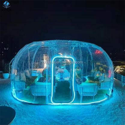 XIYUE Villa Garden Wind Resistance Pc Polycarbonate Planetarium Dome Tent Modular Domes Tent for Resorts Camping Geodesic Dome