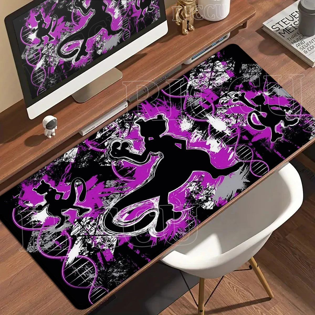 Gaming Mouse Pad Large Rubber Keyboard Desk Mat Anti-slip Gamer Playmat Laptop PC Accessories Carpet Mewtwo P-Pokemon Mousepad