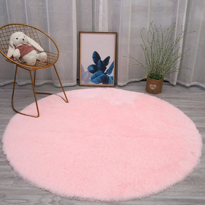 40 Cm Round Rug For Bedroom Super Fluffy Circle Rugs Cute Soft Faux Non Slip Shaggy Rug For Kids Girls Home Dorm Decor