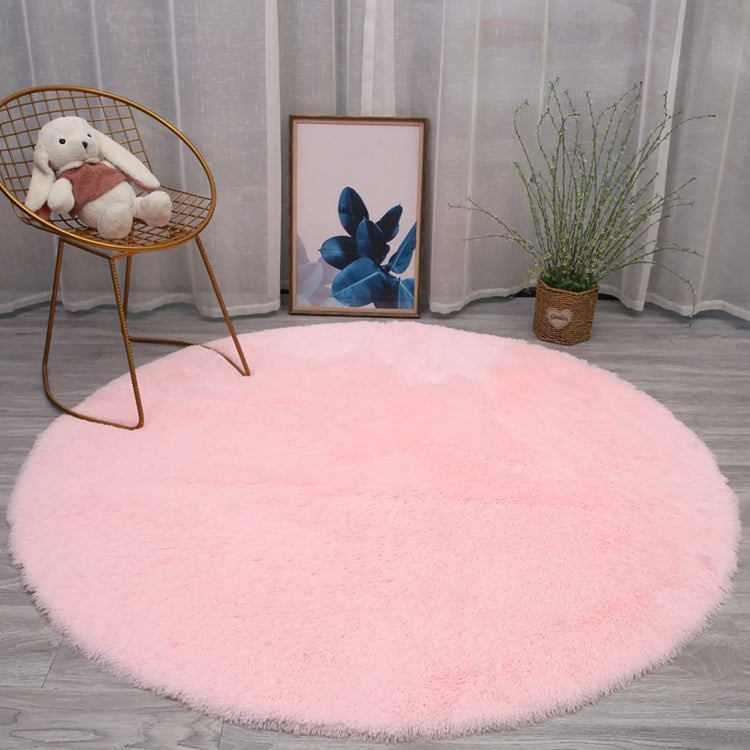 40 Cm Round Rug For Bedroom Super Fluffy Circle Rugs Cute Soft Faux Non Slip Shaggy Rug For Kids Girls Home Dorm Decor