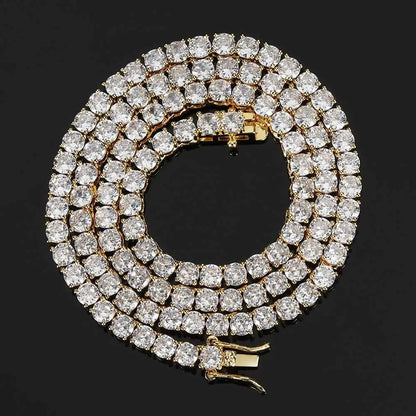 D VVS1 Moissanite Tennis Necklace 2-6MM 925 Sterling Silver Classics for Women Exquisite Jewelry Simulated Diamond Necklaces