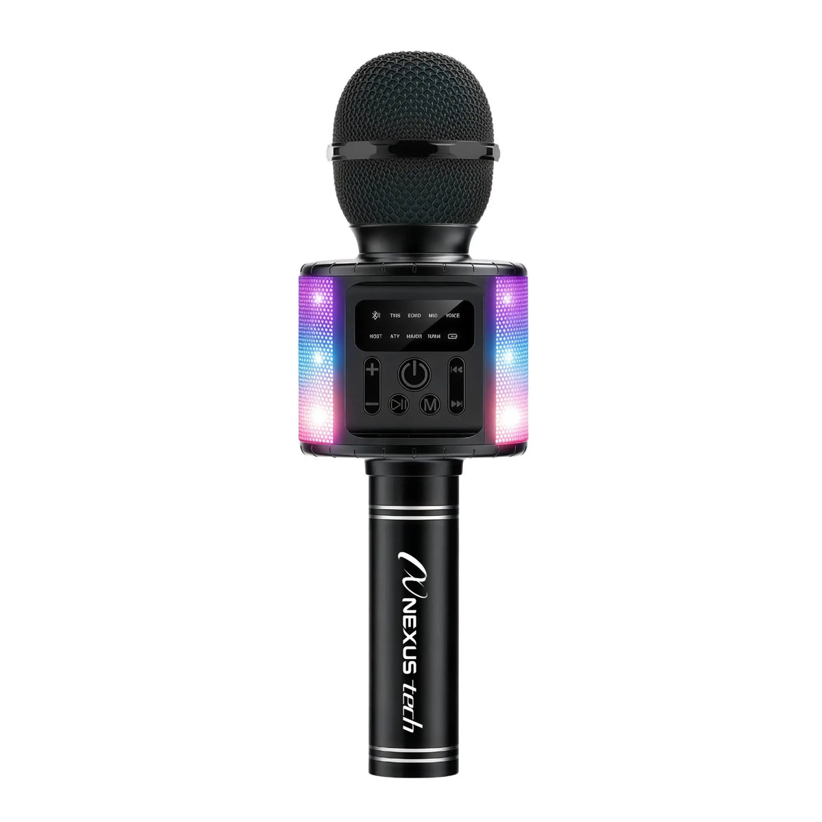 TWS Dual Wireless Karaoke Microphone Bluetooth Speaker 5W RGB Light Voice Changer Professional Halloween Party Solution Home KTV Kids Adults