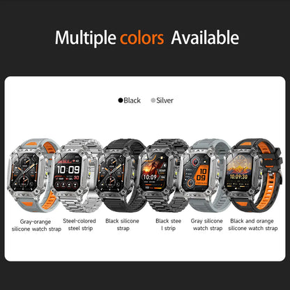 2026 New Outdoor GPS Smart Watch 1400mAh High Capacity Battery 2.01" Sapphire Screen 10ATM Waterproof Dual-color Lamp Smartwatch