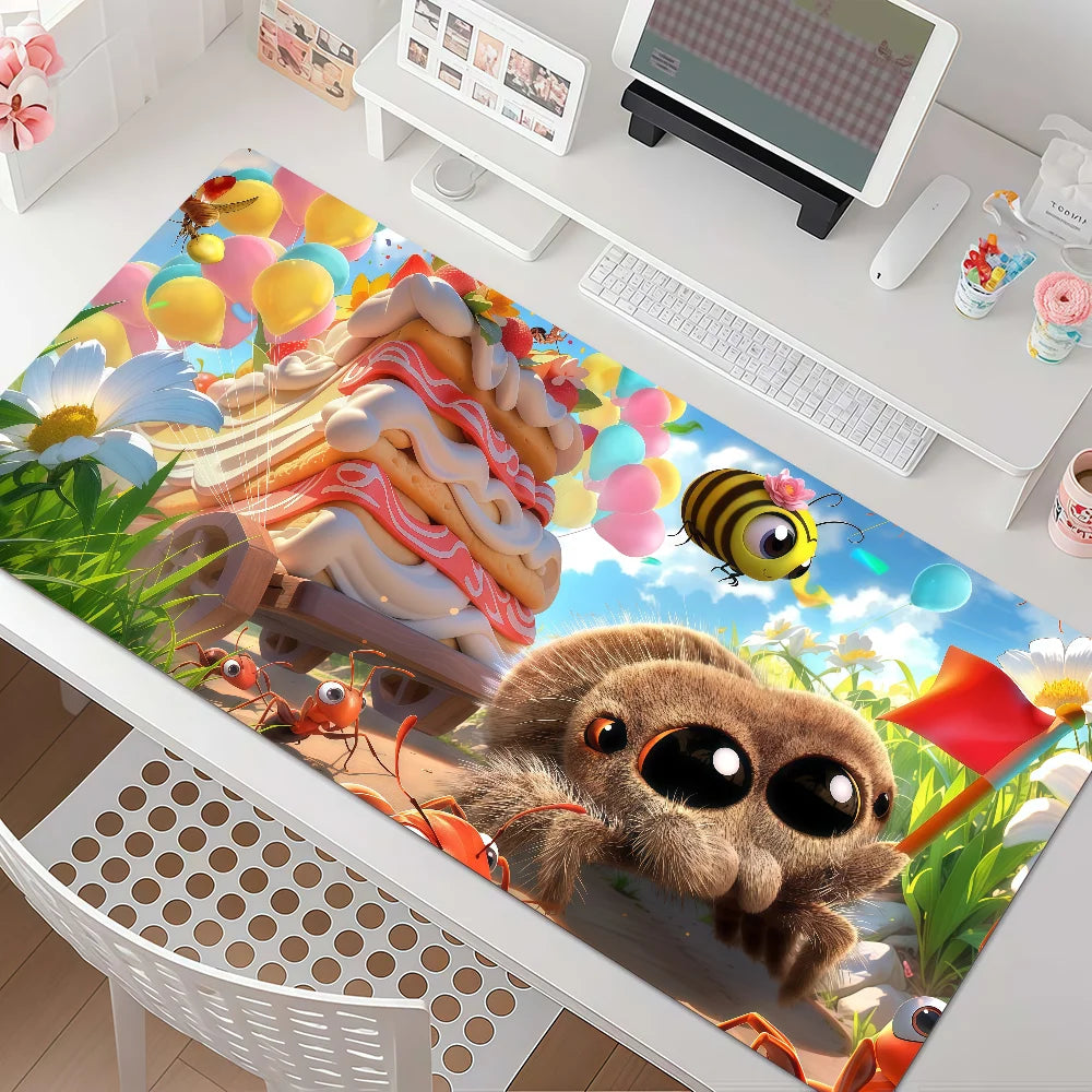Cartoon L-Lucas The S-Spider Mouse Pad Anti Slip Rubber Edge Locked Thickened Laptop Gaming Desk Mat
