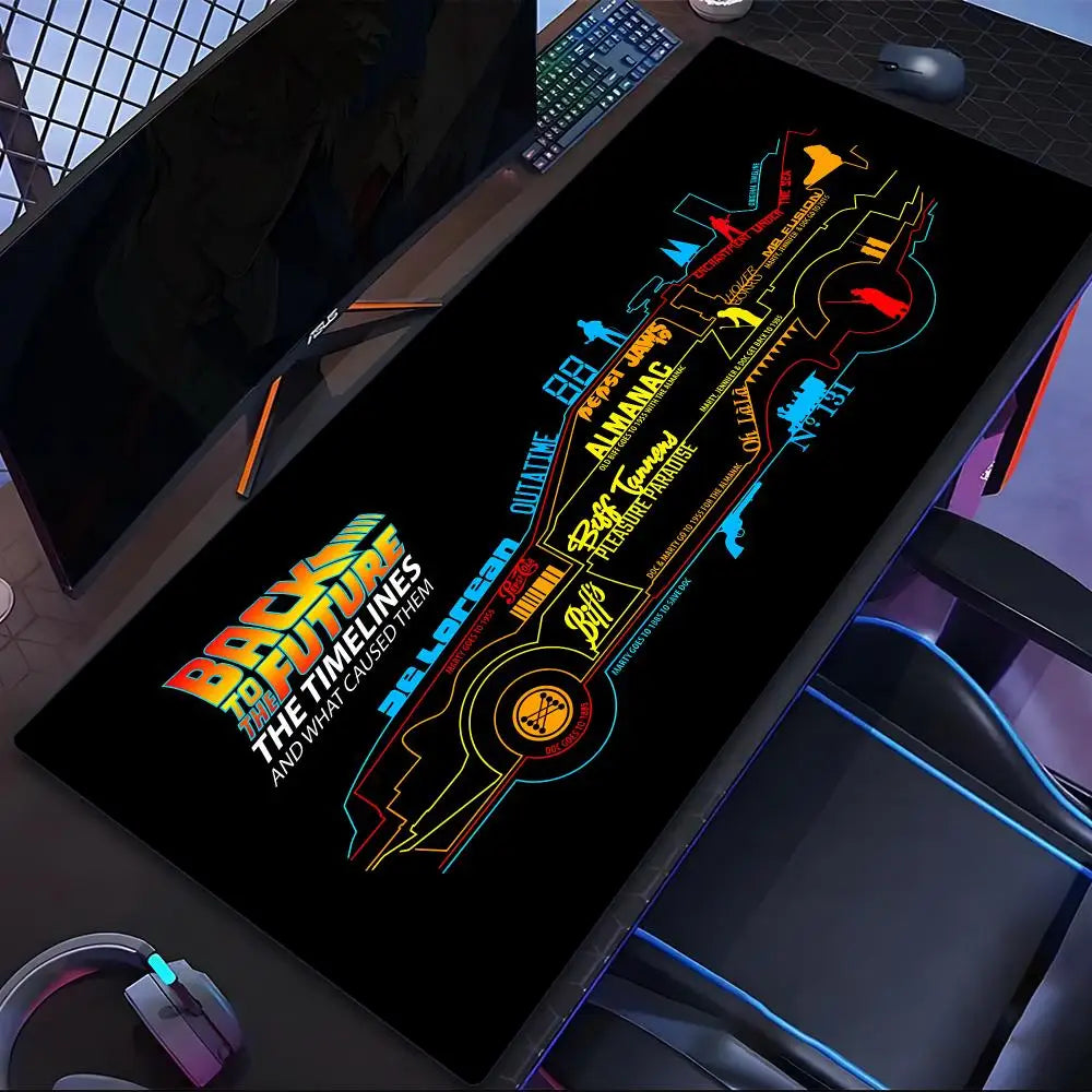 Come Back To The Future Mouse Pad Tablet Laptop xl desktop mouse mat cute HD printing Gaming keyboard pad Player 90x40 cm
