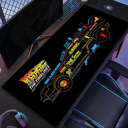 Come Back To The Future Mouse Pad Tablet Laptop xl desktop mouse mat cute HD printing Gaming keyboard pad Player 90x40 cm