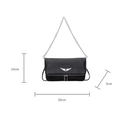 Fashionable Retro Ladies Chain-Shoulder Square Bag Luxury Textured Crossbody Shoulder Bag Women Handbags and Purses Underarm Bag