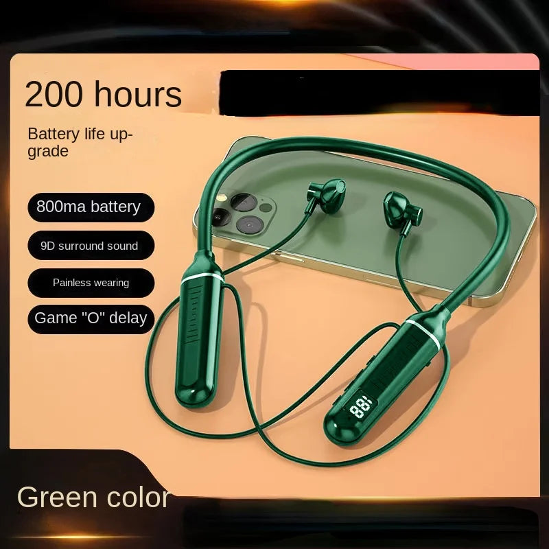 200H Music Time TWS Magnetic Wireless Headphone Neckband Bluetooth 5.2 Earphone headset Sport Waterproof Earbud MP3 player w MiC