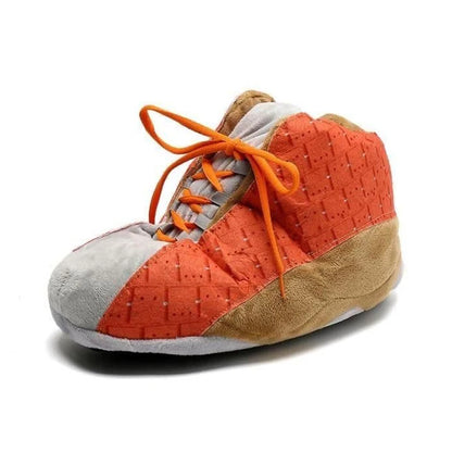 Winter fluffy home slippers Popular on Instagram Soft Non-slip thick sole living room shoes funny High-top warm shoes，men women