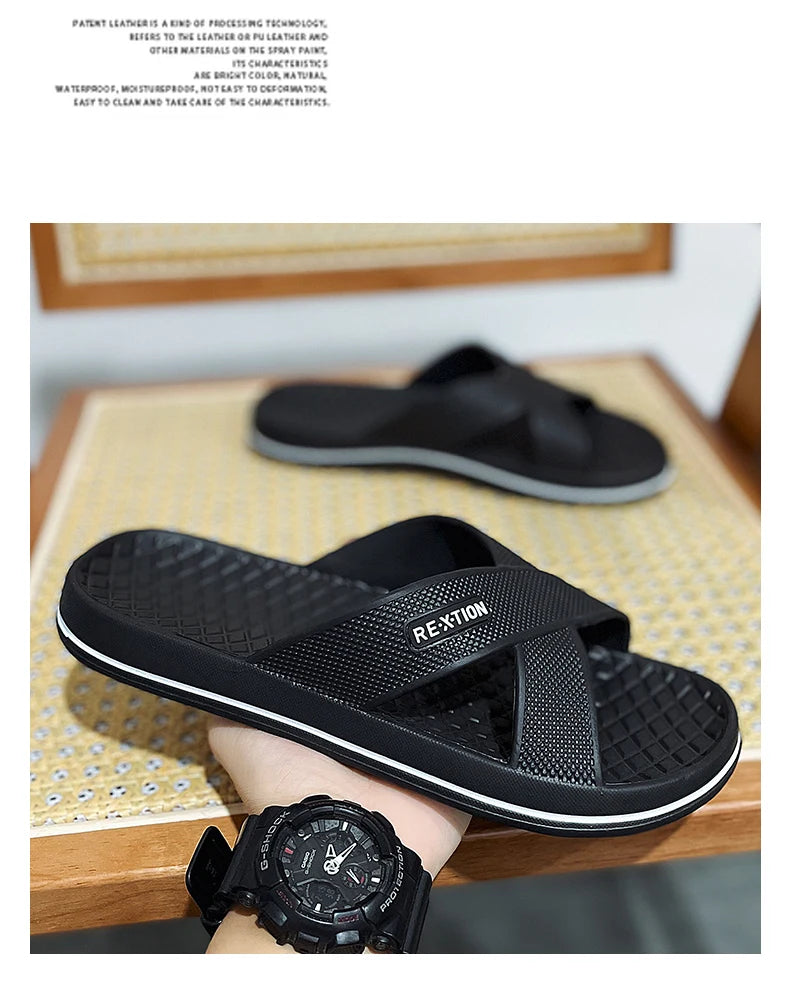 Men's Shoes Straps Comfy Open Toe Breathable Slippers Light Non Slip Durable Soft Sole Slides for Men Outdoor Activities Sandals