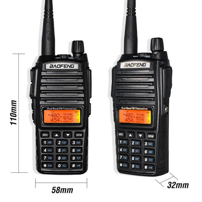5W/8W High Power Baofeng UV-82 Unieke Dual PTT Walkie Talkie Uv82 Dual Band Vhf/Uhf FM 10Km Long Rang Two Way Ham CB Radio