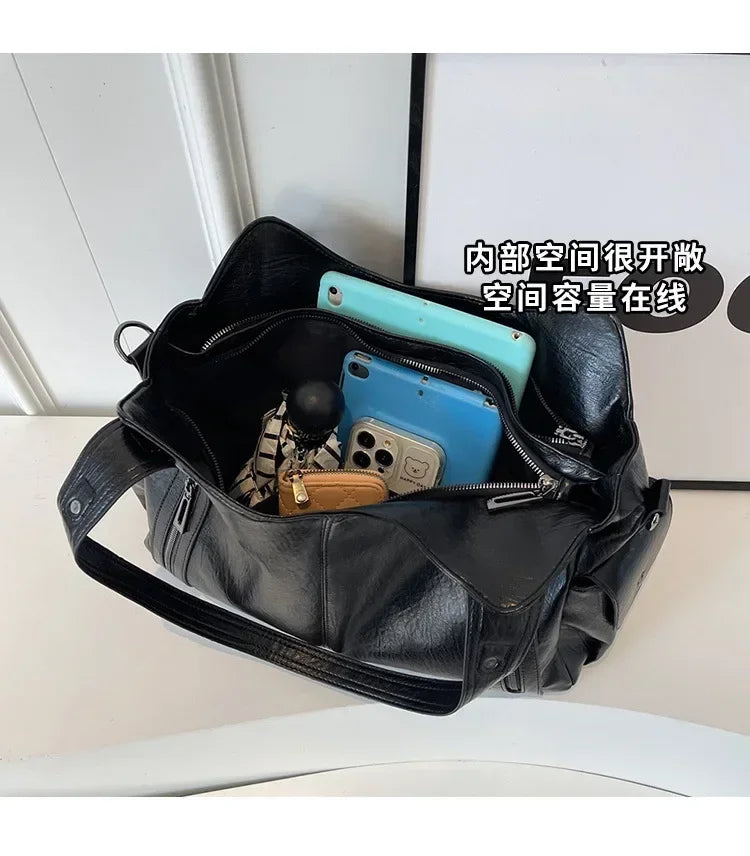 Soft Interior Compartment Shoulder Bags 2024 High Quality Contrasting Colors Bags for Women Fashion Zipper Pu Women's Handbags
