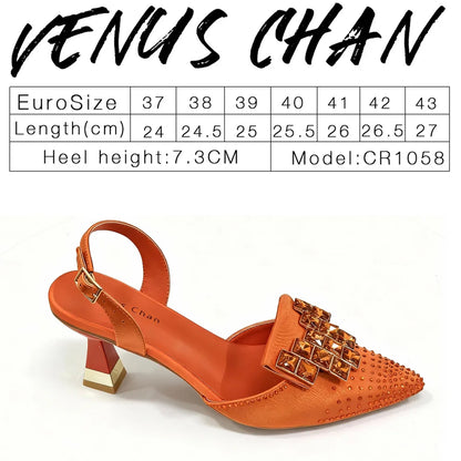 Mineral Blue Rhinestone High Heel Shoes & Matching Bag Fashionable Pointed-Toe Footwear for Women - Perfect for Parties