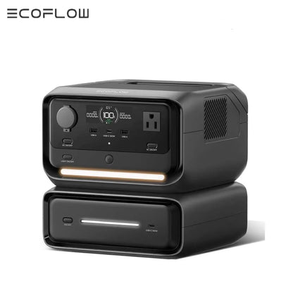 ECOFLOW River 3 Max 560 Portable Power Station, Extra Battery EB300 and River 3 Plus 270, 268Wh-554Wh Expansion LiFePO4 Battery with 10-Year Lifespan, Built-in 140W USB-C Port for Charging/Discharging, Use Independently