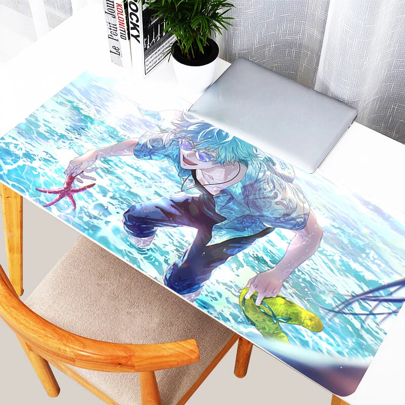 Mouse Pad Laptop Purple Japan Anime Gojo Mousepad XXL Non Slip Keyboard Rug PC J-jujutsu K-kaisen Extended Desk Mat For Boy Gift
