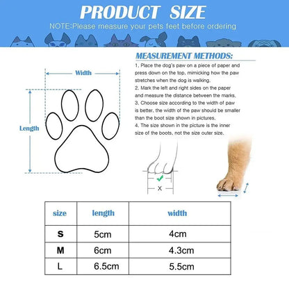 Autumn Winter Pet Dog Shoes Socks Waterproof Cats Dogs Rubber Socks Non-slip Dog Rain Snow Boots Socks Dogs Knitting Warm Socks