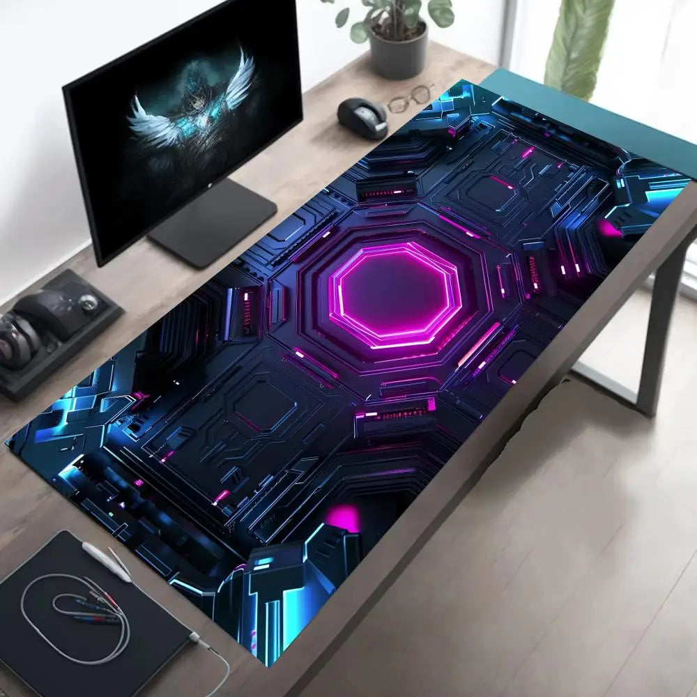 Retro Technology Mouse Pad Large Computer Office Game Table Mats Rubber Anti-slip Mousepads XXL Gaming Desk Pads Laptop Playmat