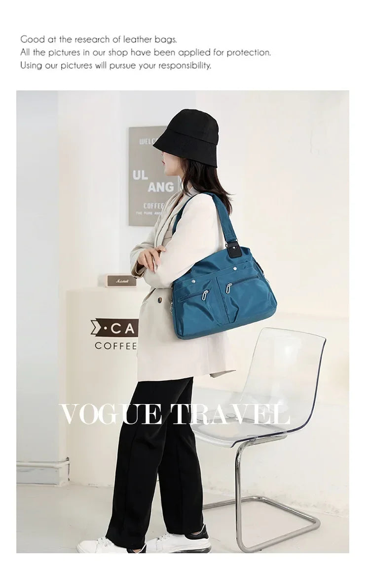 Tote Bag Handbag Shoulder Bag for Women Nylon Waterproof Large Capacity Shopping CrossBody Bag Ladies Messenger Bags Handbags