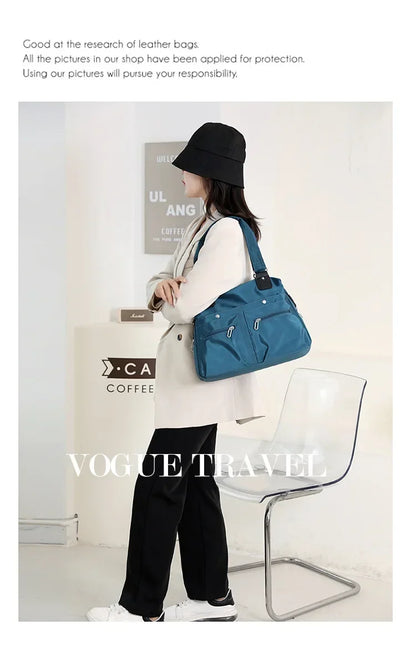 Tote Bag Handbag Shoulder Bag for Women Nylon Waterproof Large Capacity Shopping CrossBody Bag Ladies Messenger Bags Handbags