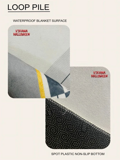 VIKAMA Retro Motorcycle Design Door Mat, Durable And Anti-Slip Entrance Carpet, Foyer Carpet, Home Decoration