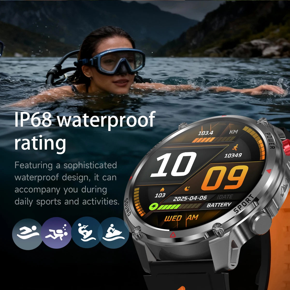 2026 T-Rex3 Ultra 1100mAh Battery Smart Watch GPS Track Compass IP69K Waterproof Sports tracker Outdoors Military Smartwatches