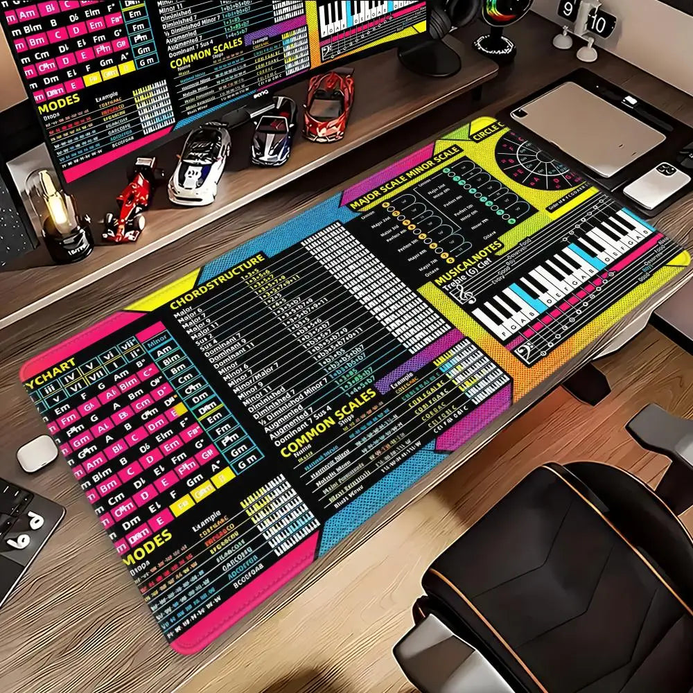 Music Theory Mouse Pad Shortcut Keys Mouse Pad Desk Mat Cheat Sheet HYBXAXC  Users Anti Slip Software Engineers Desk Pad