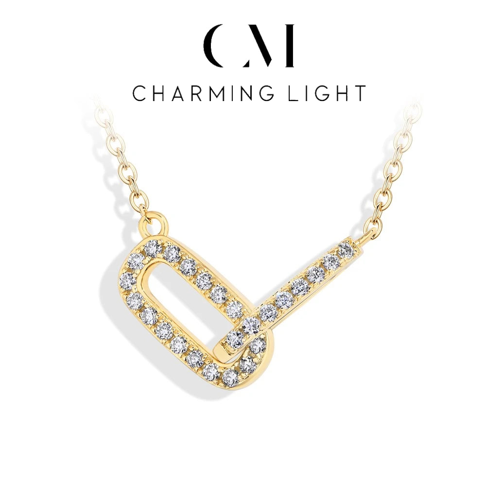 CHARMING 2025 New Moissanite Necklaces Diamond Pendant 925 Sterling Silver for Women 45+5cm Original Jewelry With Certificate