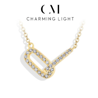 CHARMING 2025 New Moissanite Necklaces Diamond Pendant 925 Sterling Silver for Women 45+5cm Original Jewelry With Certificate