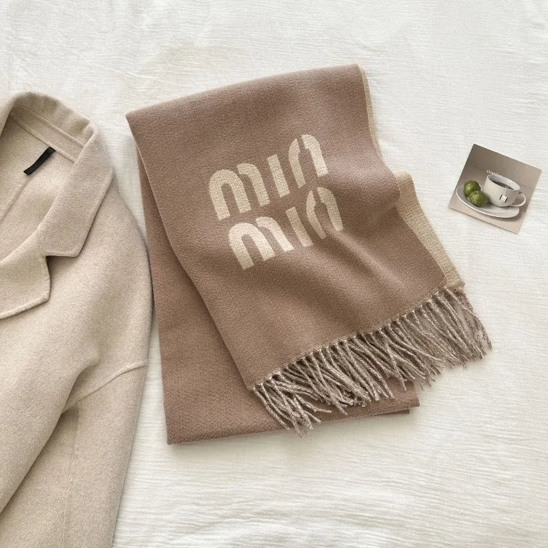 Women's  2025 Brand New Winter Thick Warm Cashmere Pashmina Wrap Scarf Fashion Travel Scarves With Tassel Daily Neck Wear