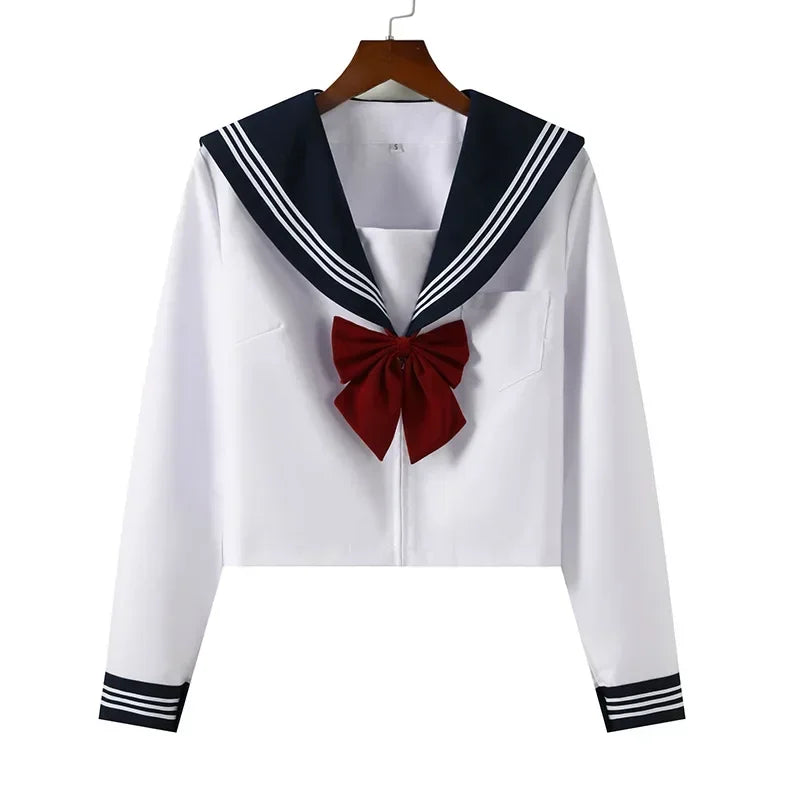 Student JK Uniform Women's High School Korean Chinese School Uniforms Navy Sailor Outfit Short Sleeve Suit Japan Seifuku Girl