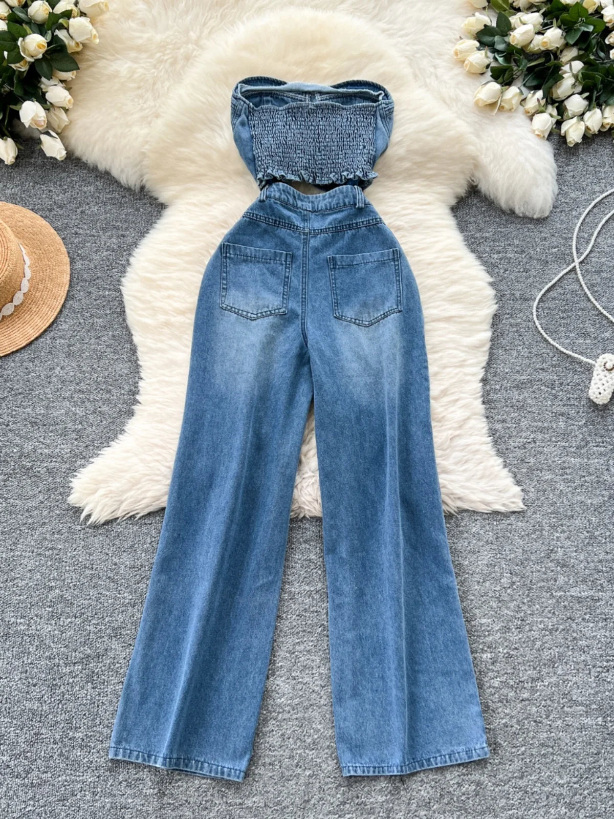 Hollow Out Jumpsuits Hole Denim Jumpsuit Woman Sleeveless Women Pants Casual One Pieces Summer 2026 New Design Ropa Mujer