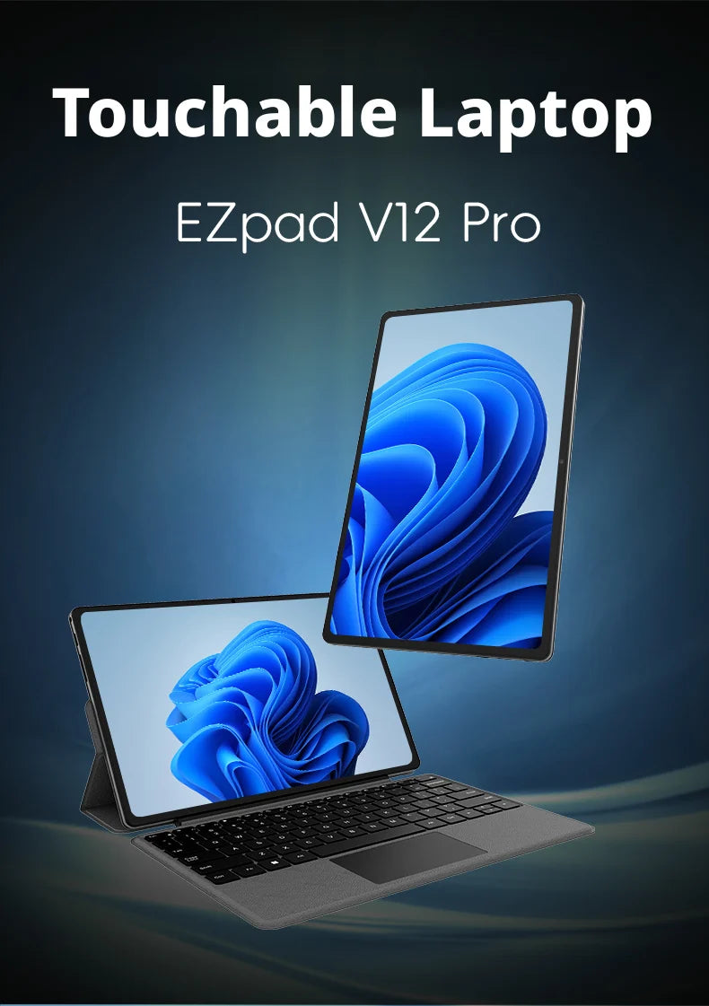 2026 New Pad v12Pro 2-in-1 Laptop Tablet 11.9" 12th Intel CPU N95 DDR5 FHD 2000*1200 16:9 3850mAh Windows 11 Mini Notebook