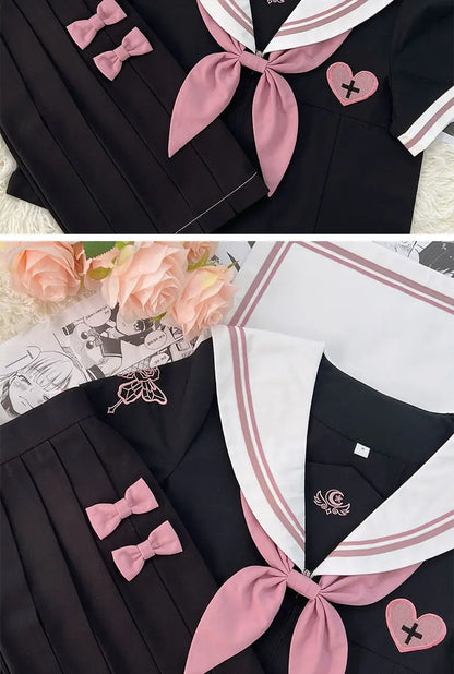 JK Korean uniform suit Japanese student pleated skirt college style school outfits women Sailor outfit cosplay uniform japanese