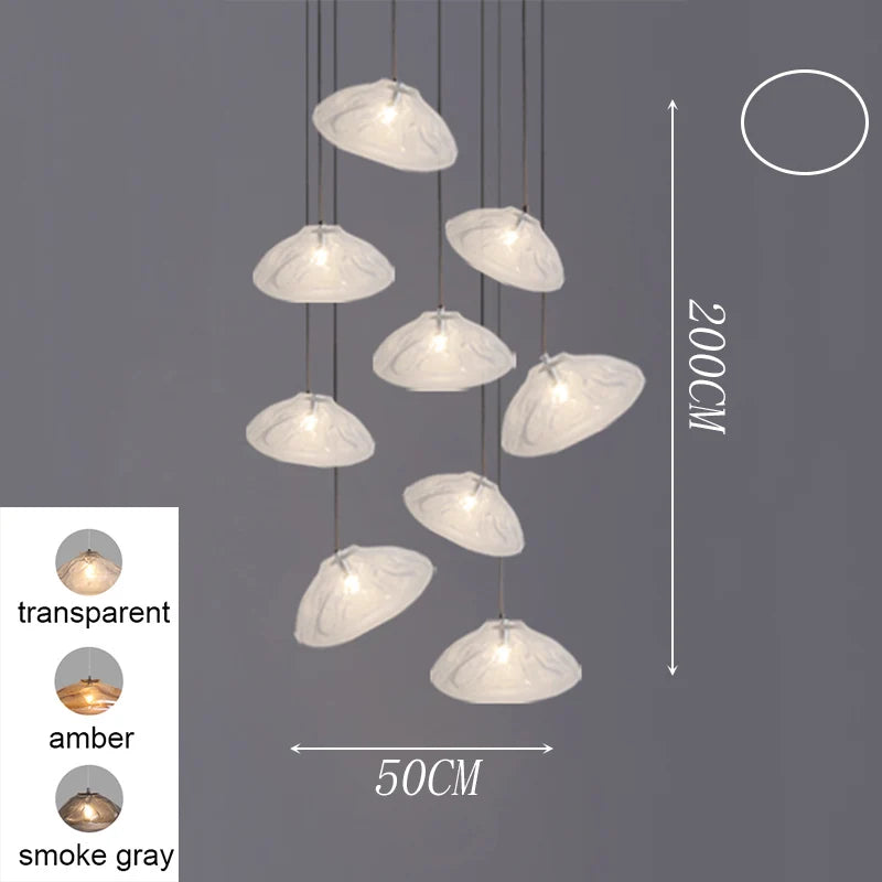Modern Stair chandelier Pendant lights indoor lighting Ceiling lamp hanging light led Chandeliers for living room indoor lightin
